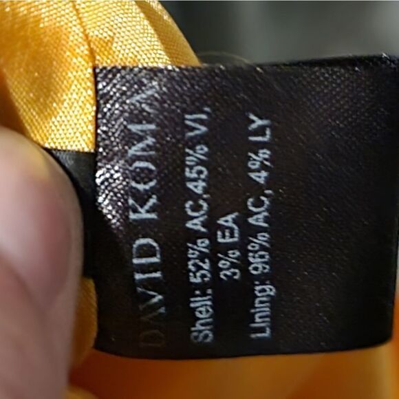 DAVID KOMA ONE-SHOULDER CADY MINI DRESS IN ORANGE sz UK 12 - Picture 12 of 12